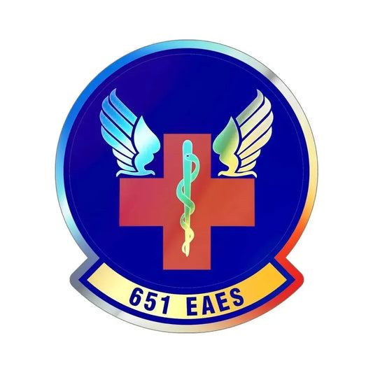 651st Expeditionary Aeromedical Evacuation Squadron (U.S. Air Force) Holographic STICKER Die-Cut Vinyl Decal 6 Inch Holographic - The Sticker Space