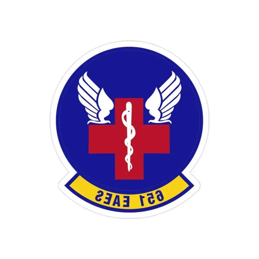 651st Expeditionary Aeromedical Evacuation Squadron (U.S. Air Force) REVERSE PRINT Transparent Die-Cut STICKER 2 Inch Die-Cut Transparent - The Sticker Space