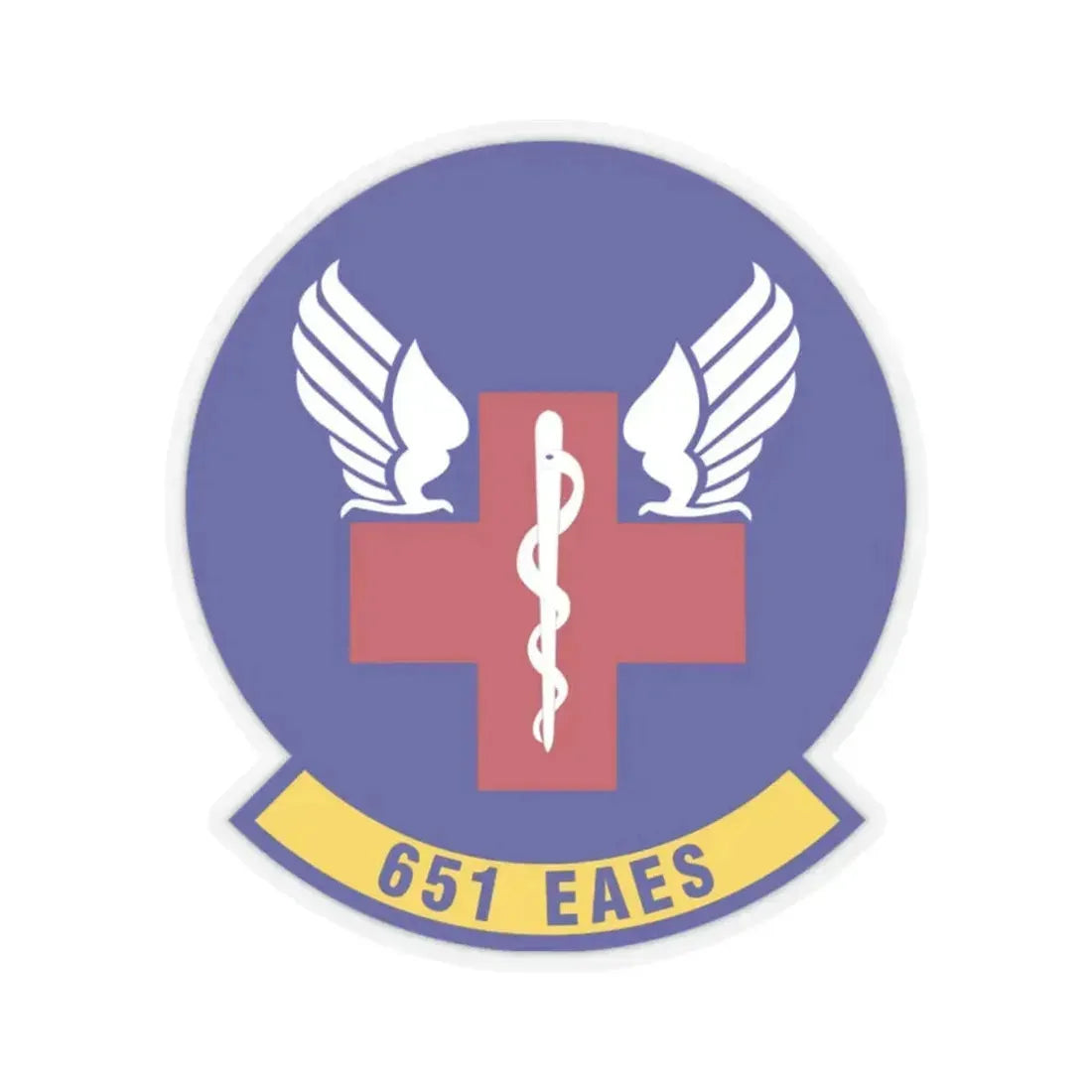 651st Expeditionary Aeromedical Evacuation Squadron (U.S. Air Force) STICKER Vinyl Kiss-Cut Decal 2 Inch Transparent - The Sticker Space