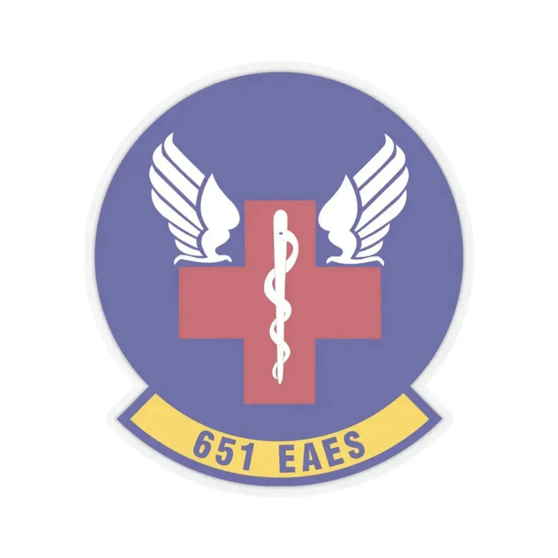 651st Expeditionary Aeromedical Evacuation Squadron (U.S. Air Force) STICKER Vinyl Kiss-Cut Decal 3 Inch Transparent - The Sticker Space