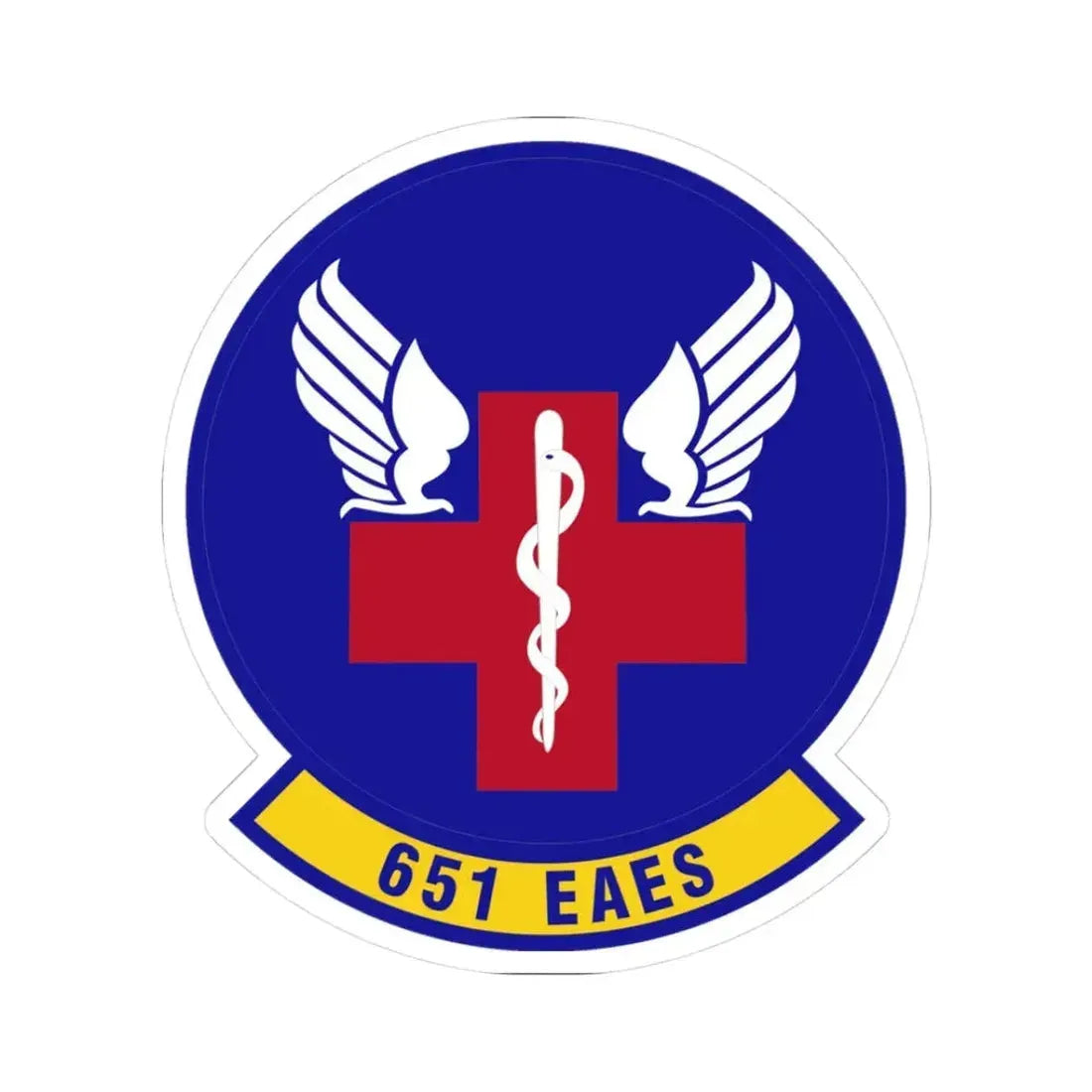 651st Expeditionary Aeromedical Evacuation Squadron (U.S. Air Force) STICKER Vinyl Kiss-Cut Decal 3 Inch White - The Sticker Space