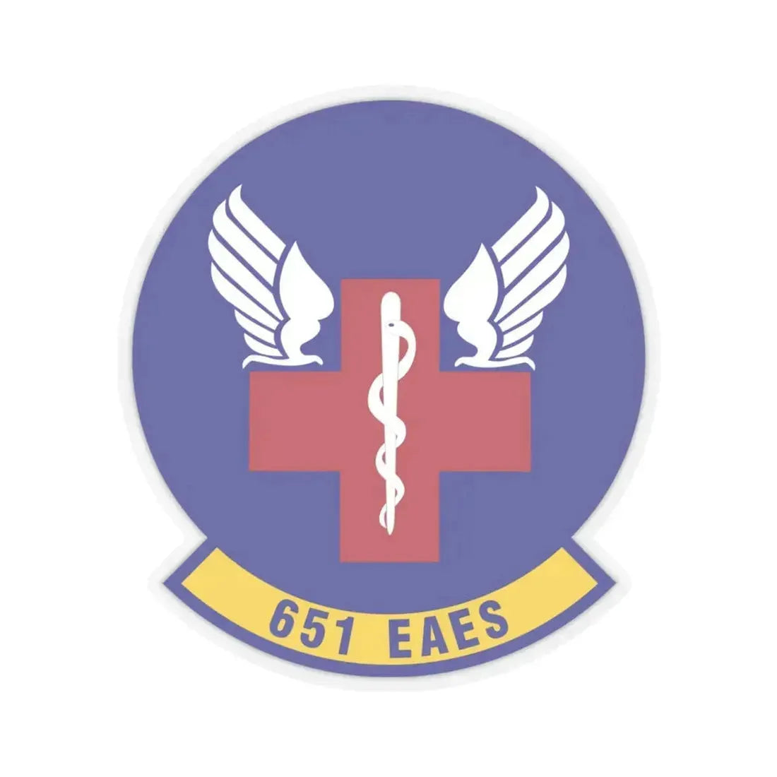651st Expeditionary Aeromedical Evacuation Squadron (U.S. Air Force) STICKER Vinyl Kiss-Cut Decal 4 Inch Transparent - The Sticker Space