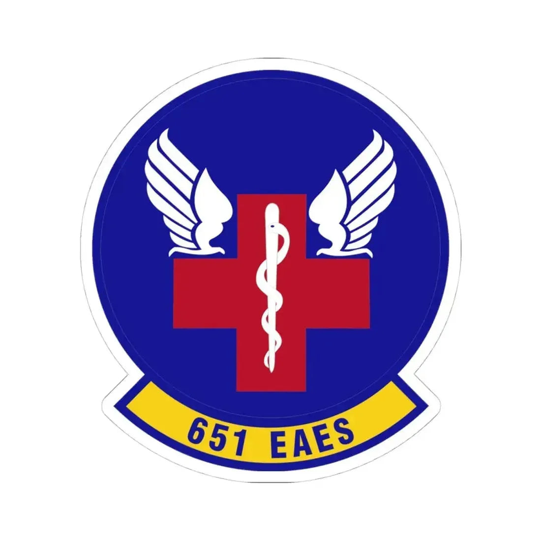651st Expeditionary Aeromedical Evacuation Squadron (U.S. Air Force) STICKER Vinyl Kiss-Cut Decal 4 Inch White - The Sticker Space