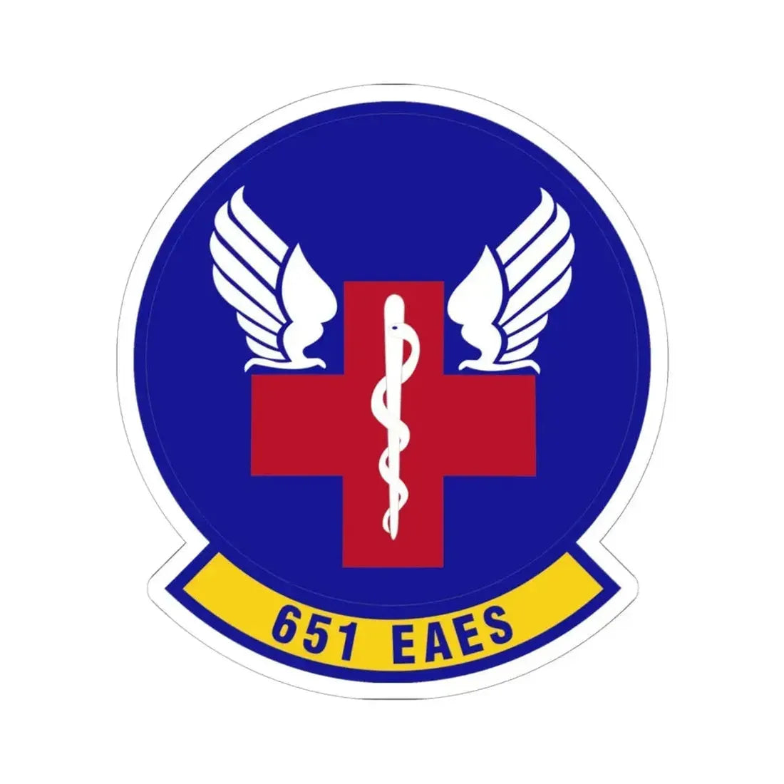 651st Expeditionary Aeromedical Evacuation Squadron (U.S. Air Force) STICKER Vinyl Kiss-Cut Decal 6 Inch White - The Sticker Space