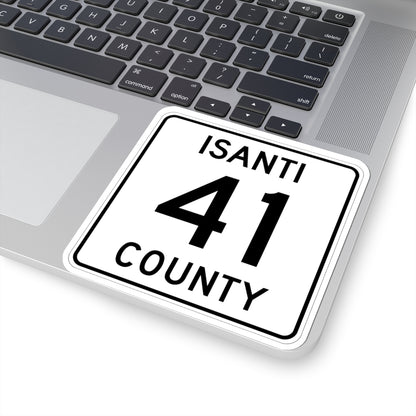 Isanti County 41 MN (Minnesota) (Road Sign) STICKER Vinyl Kiss-Cut Decal