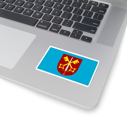 Flag of Exeter Cathedral (England) STICKER Vinyl Kiss-Cut Decal