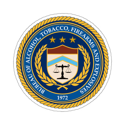 Seal of the Bureau of Alcohol Tobacco Firearms and Explosives - STICKER Vinyl Kiss-Cut Decal