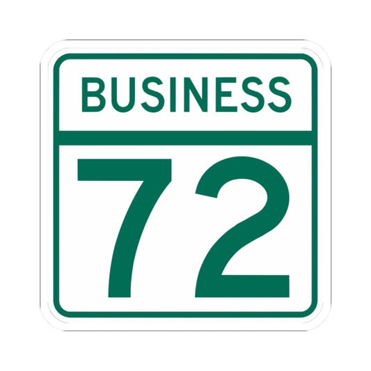 MD Route 72 Business (Maryland) (Road Sign) STICKER Vinyl Kiss-Cut Decal