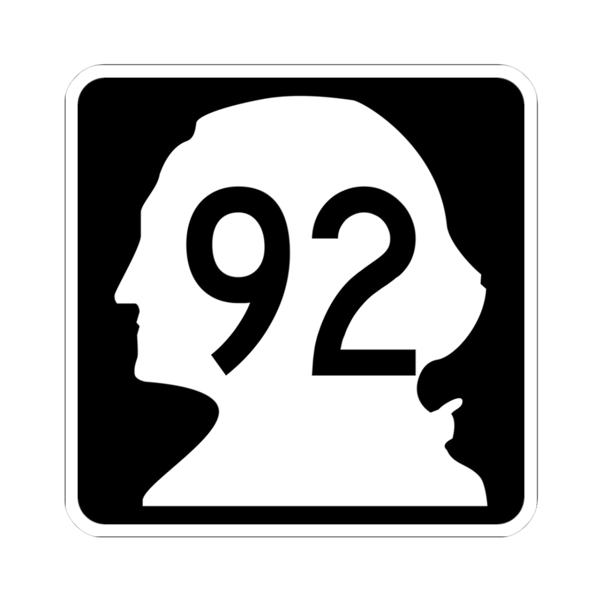 WA-92 (Washington) (Road Sign) STICKER Vinyl Kiss-Cut Decal