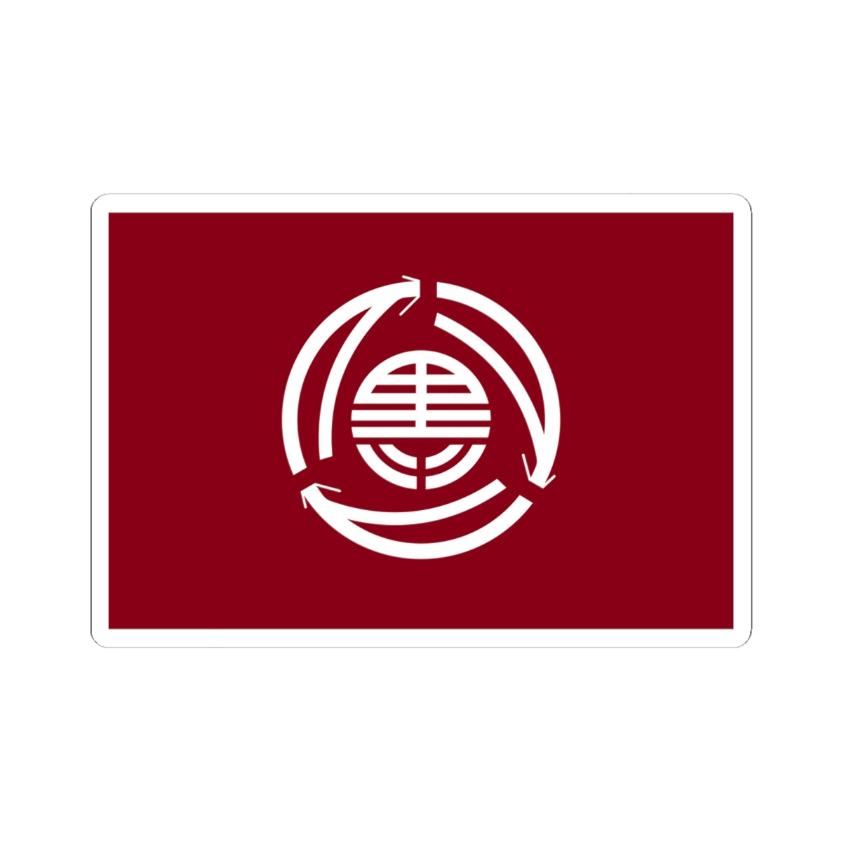 Flag of Kuromatsunai Hokkaido (Japan) STICKER Vinyl Kiss-Cut Decal