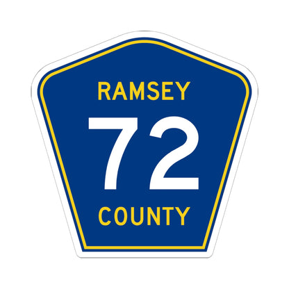 Ramsey County 72 MN (Minnesota) (Road Sign) STICKER Vinyl Kiss-Cut Decal