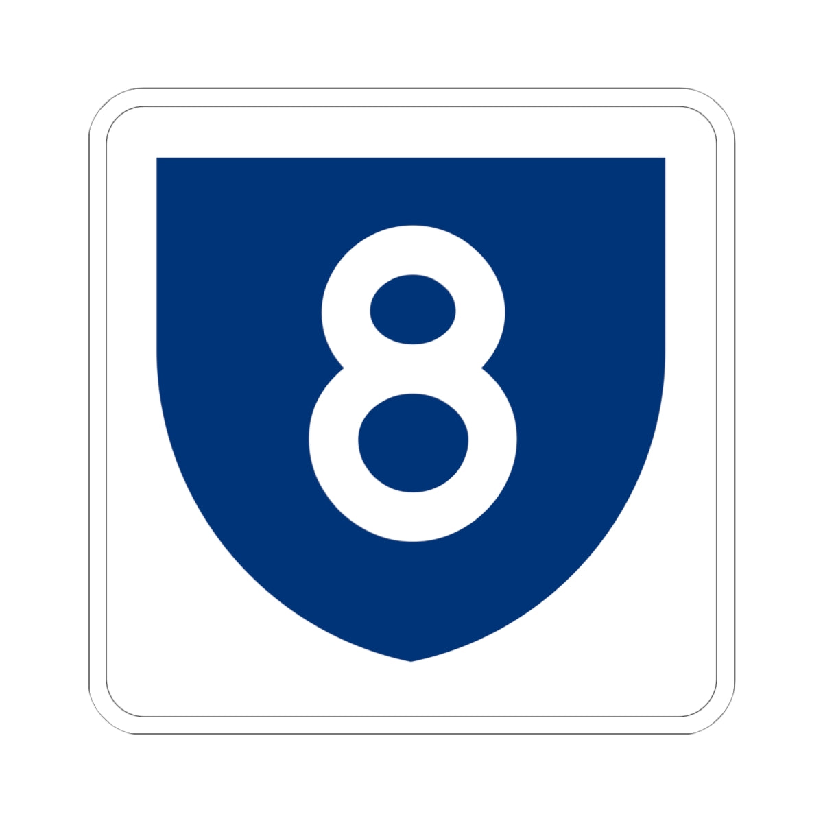 PR primary 8 (Puerto Rico) (Road Sign) STICKER Vinyl Kiss-Cut Decal