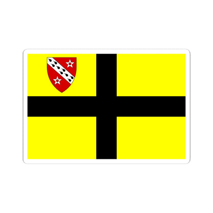 Flag of St David early with Diocese of Bangor Shield in Canton (United Kingdom) STICKER Vinyl Kiss-Cut Decal