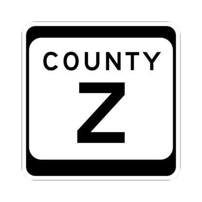 WIS County Z (Wisconsin) (Road Sign) STICKER Vinyl Kiss-Cut Decal