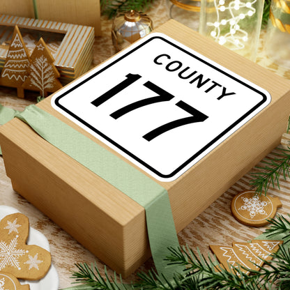 County 177 square (Minnesota) (Road Sign) STICKER Vinyl Kiss-Cut Decal