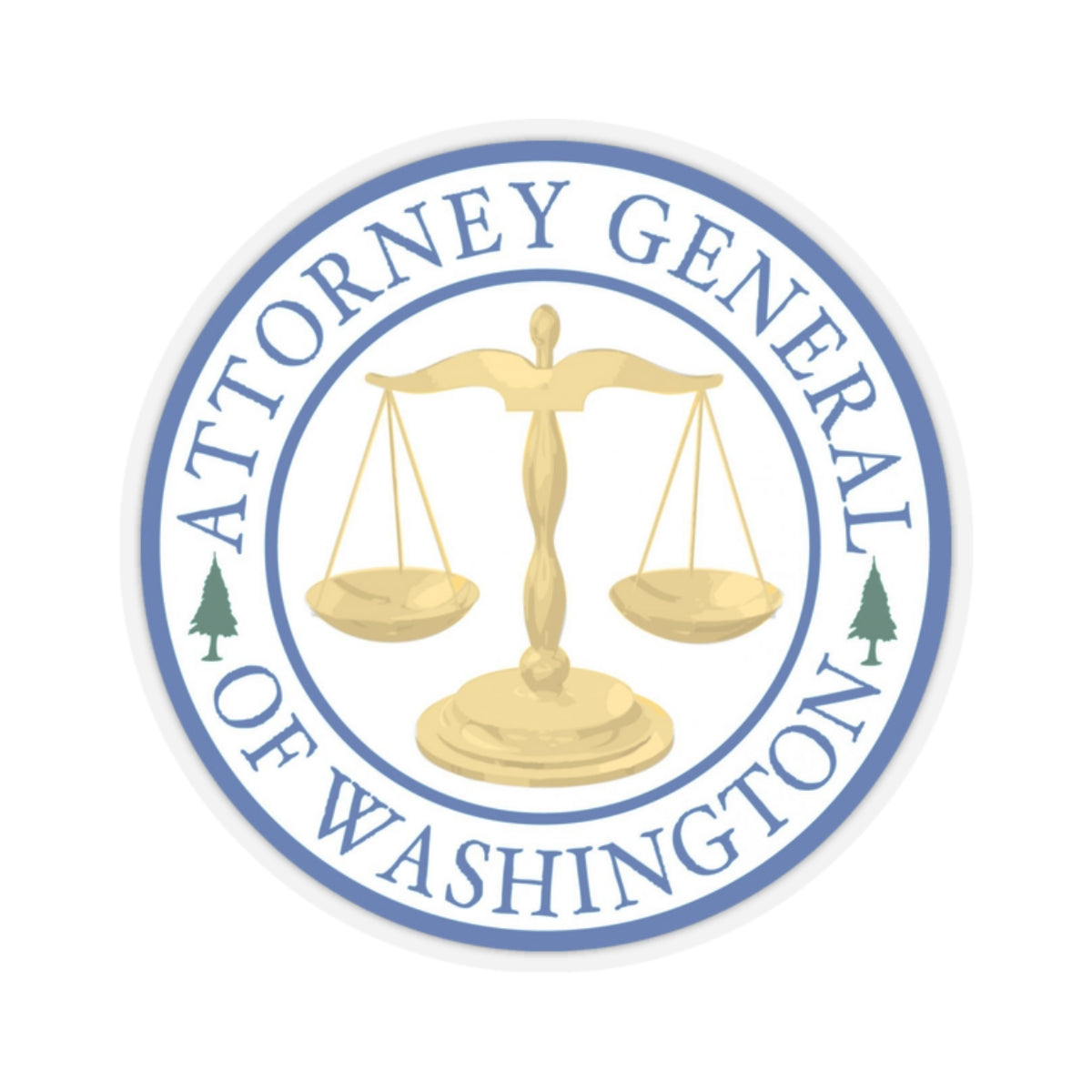 Attorney General of Washington AGO - STICKER Vinyl Kiss-Cut Decal-2 Inch-Transparent-The Sticker Space