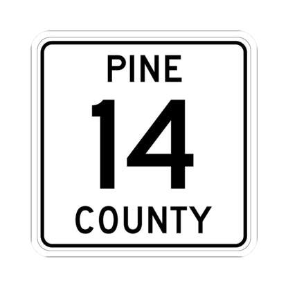 Pine County Route 14 MN (Minnesota) (Road Sign) STICKER Vinyl Kiss-Cut Decal