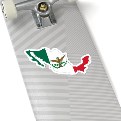 Flag-map of Mexico 1893-1916 (Mexico) STICKER Vinyl Kiss-Cut Decal