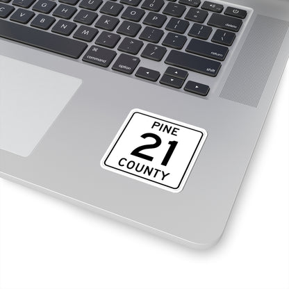 Pine County Route 21 MN (Minnesota) (Road Sign) STICKER Vinyl Kiss-Cut Decal