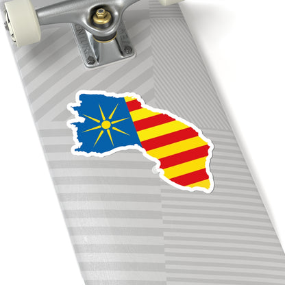 Flag map of Salento (Italy) STICKER Vinyl Kiss-Cut Decal