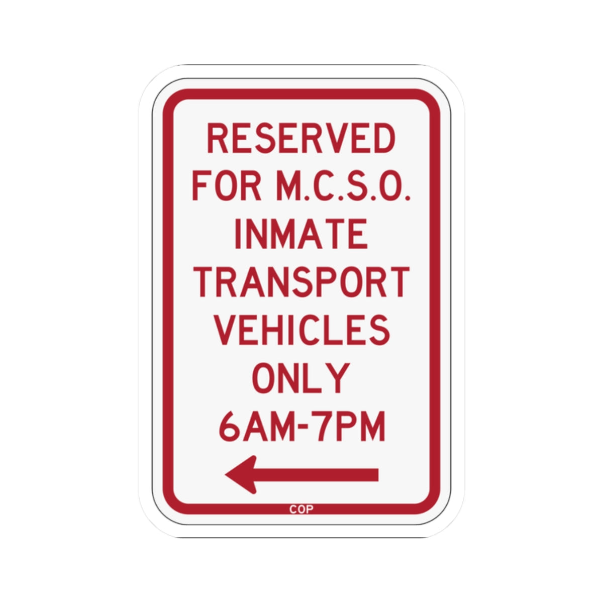 PBOT Road sign P4125L (Oregon) (Road Sign) STICKER Vinyl Kiss-Cut Decal