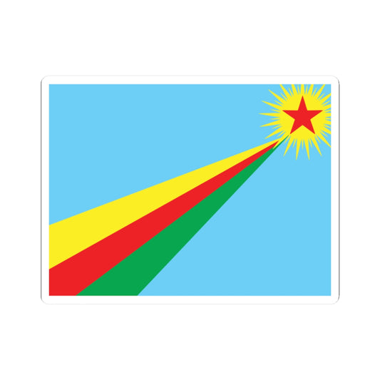 Flag of Yekitiya Star (Syria) STICKER Vinyl Kiss-Cut Decal