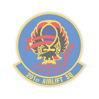 201 Airlift Squadron (U.S. Air Force) STICKER Vinyl Kiss-Cut Decal-3" × 3"-Transparent-The Sticker Space