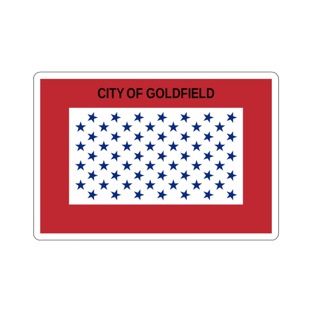 Flag of Goldfield, Colorado - STICKER Vinyl Kiss-Cut Decal