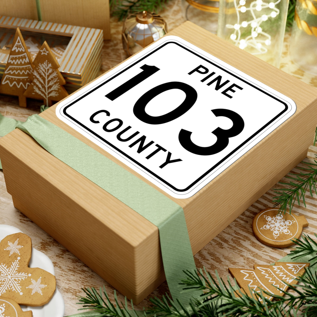 Pine County Route 103 MN (Minnesota) (Road Sign) STICKER Vinyl Kiss-Cut Decal