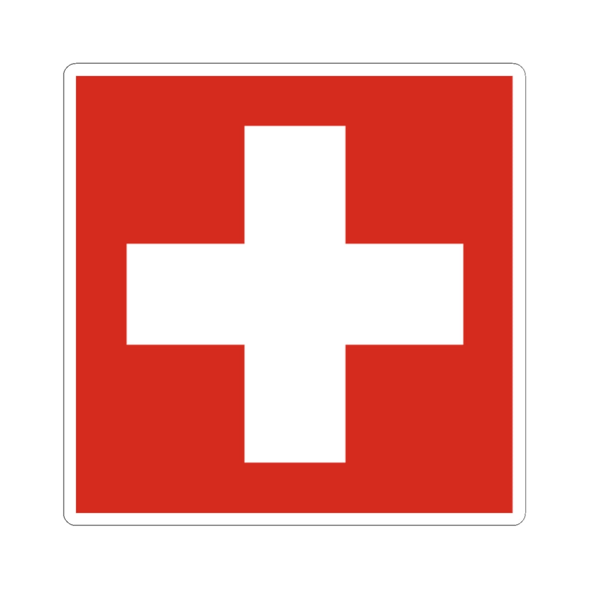 Flag of Switzerland 20-26 (Switzerland) STICKER Vinyl Kiss-Cut Decal
