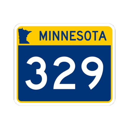 MN-329 wide (Minnesota) (Road Sign) STICKER Vinyl Kiss-Cut Decal