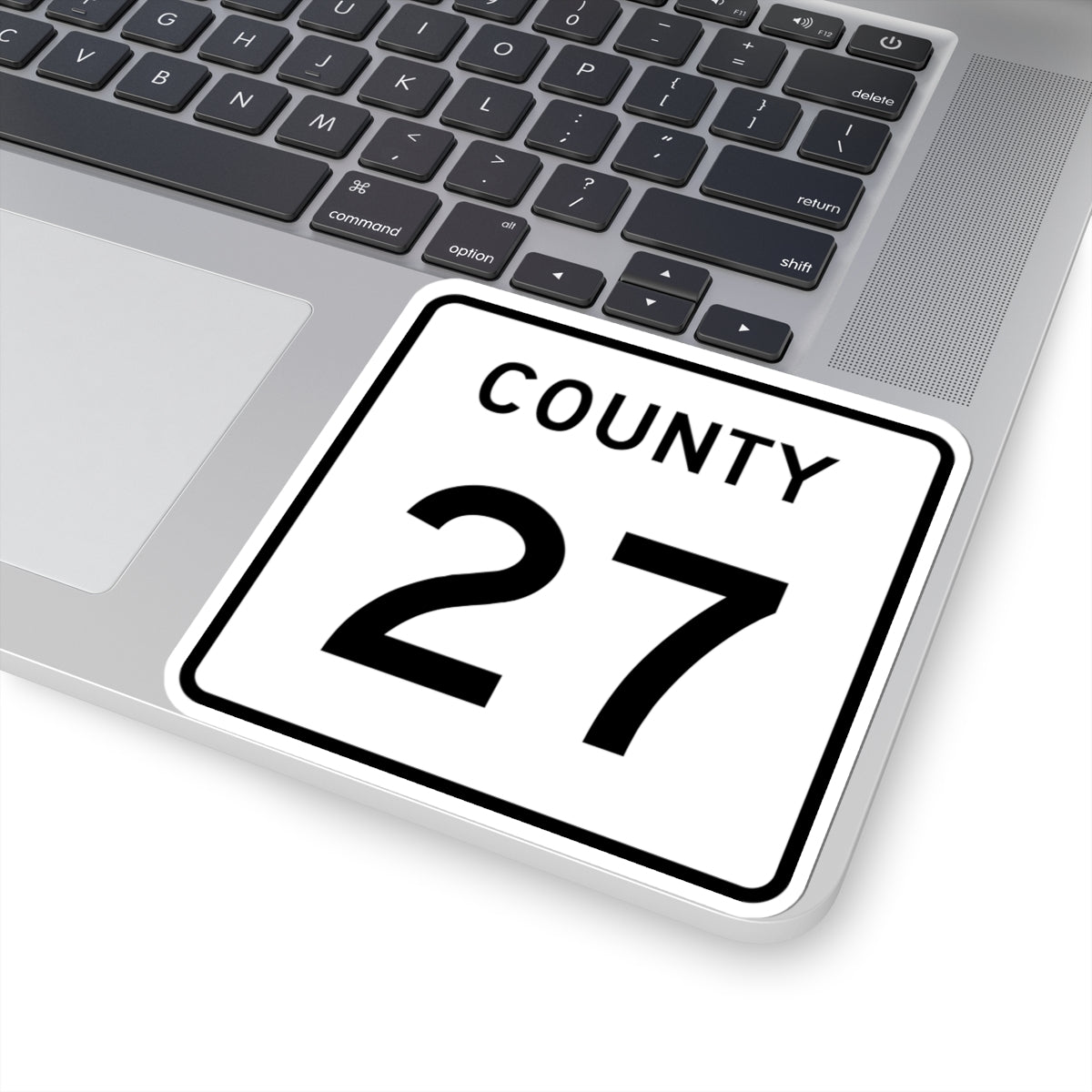 County 27 square (Minnesota) (Road Sign) STICKER Vinyl Kiss-Cut Decal