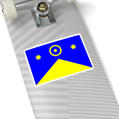 Flag of Novoukrainka raion (Ukraine) STICKER Vinyl Kiss-Cut Decal
