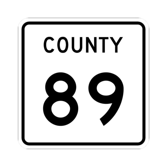 County 89 square (Minnesota) (Road Sign) STICKER Vinyl Kiss-Cut Decal