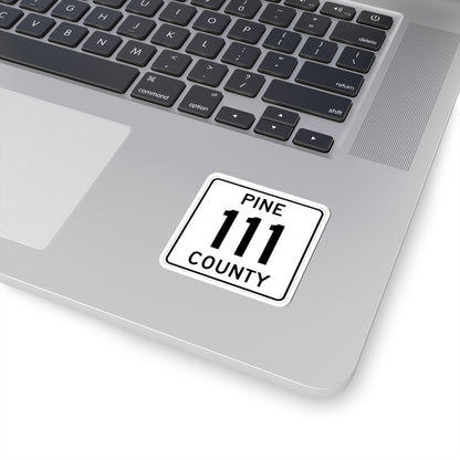 Pine County Route 111 MN (Minnesota) (Road Sign) STICKER Vinyl Kiss-Cut Decal