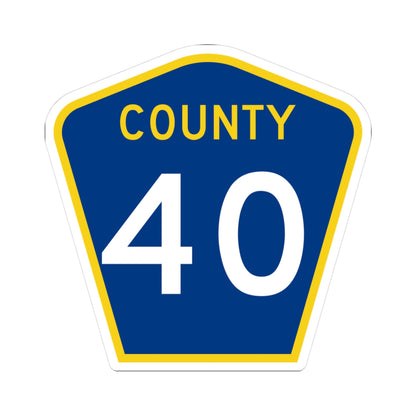 County 40 MN (Minnesota) (Road Sign) STICKER Vinyl Kiss-Cut Decal