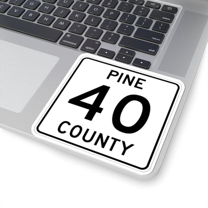 Pine County Route 40 MN (Minnesota) (Road Sign) STICKER Vinyl Kiss-Cut Decal