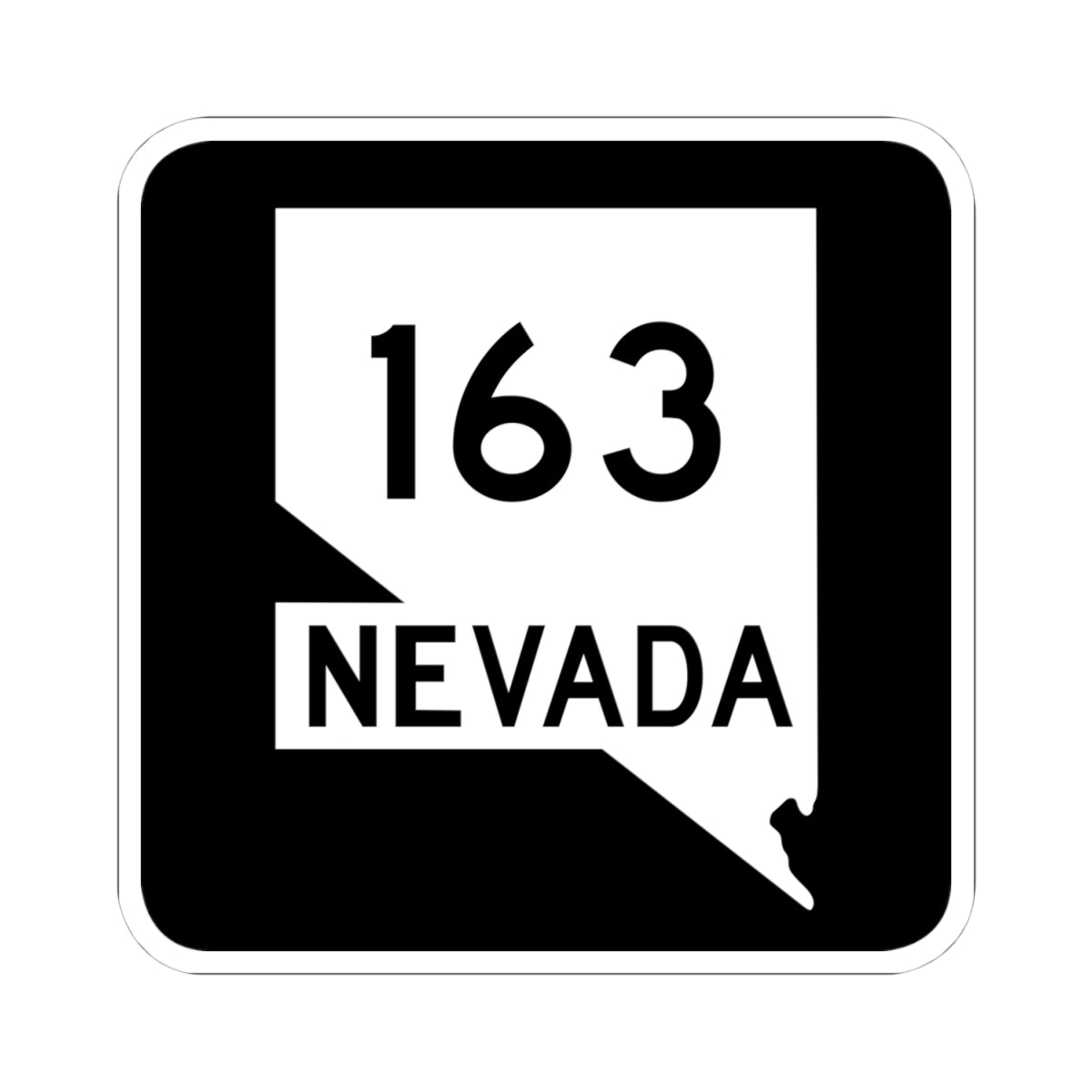 Nevada 163 (Nevada) (Road Sign) STICKER Vinyl Kiss-Cut Decal
