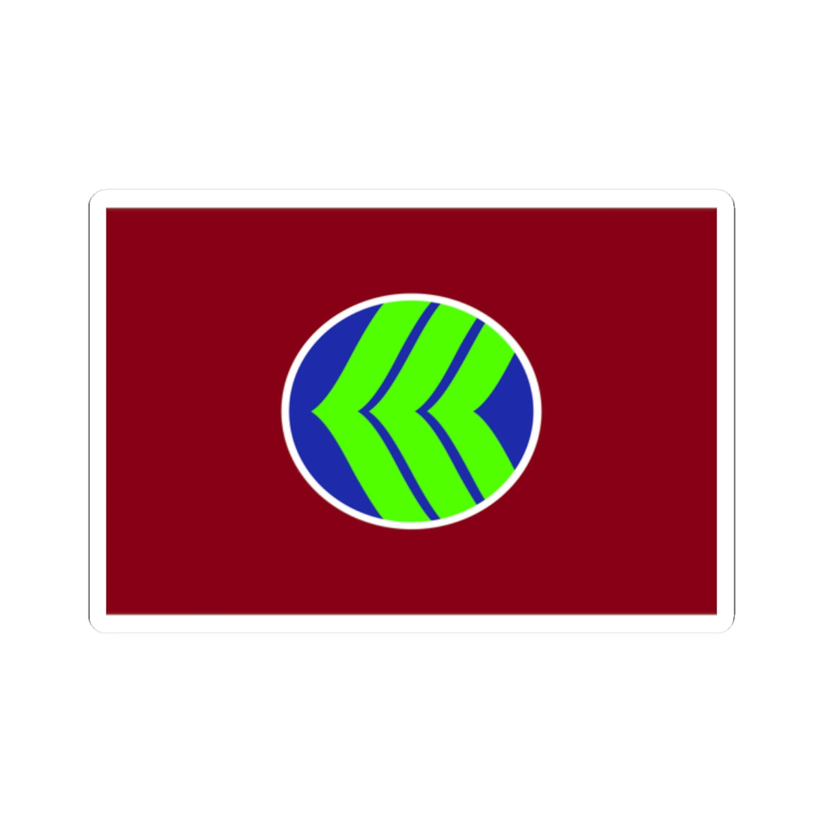 Flag of Kumejima Okinawa (Japan) STICKER Vinyl Kiss-Cut Decal