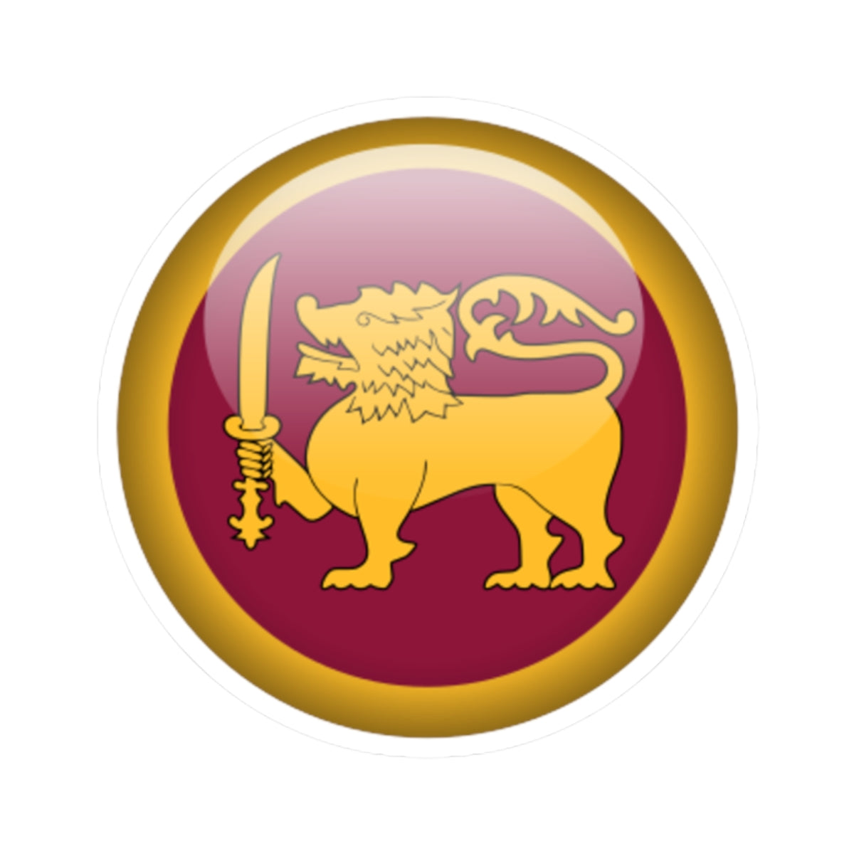 Flag orb Sri Lanka (Sri Lanka) STICKER Vinyl Kiss-Cut Decal