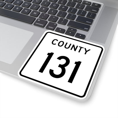 County 131 square (Minnesota) (Road Sign) STICKER Vinyl Kiss-Cut Decal