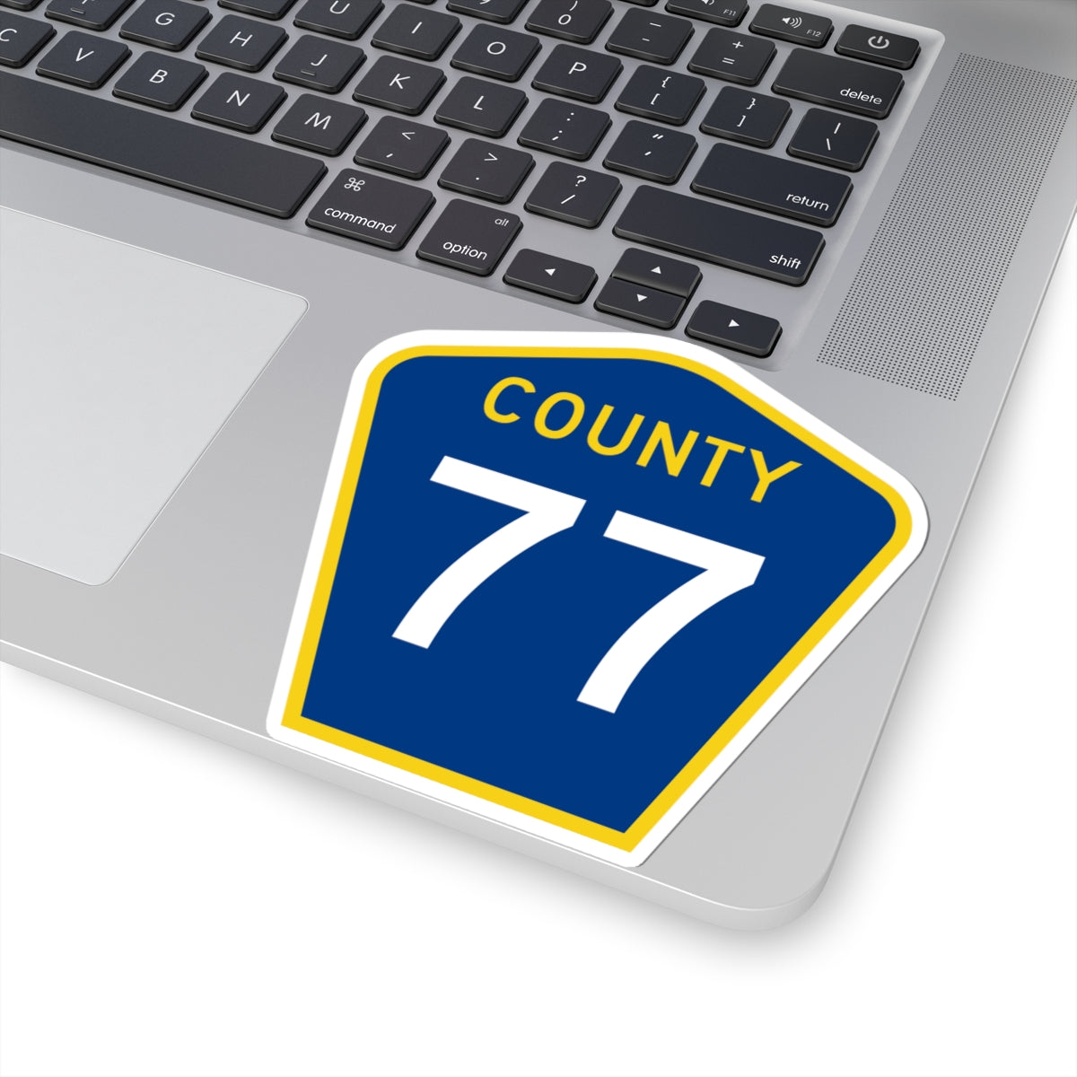 County 77 MN (Minnesota) (Road Sign) STICKER Vinyl Kiss-Cut Decal