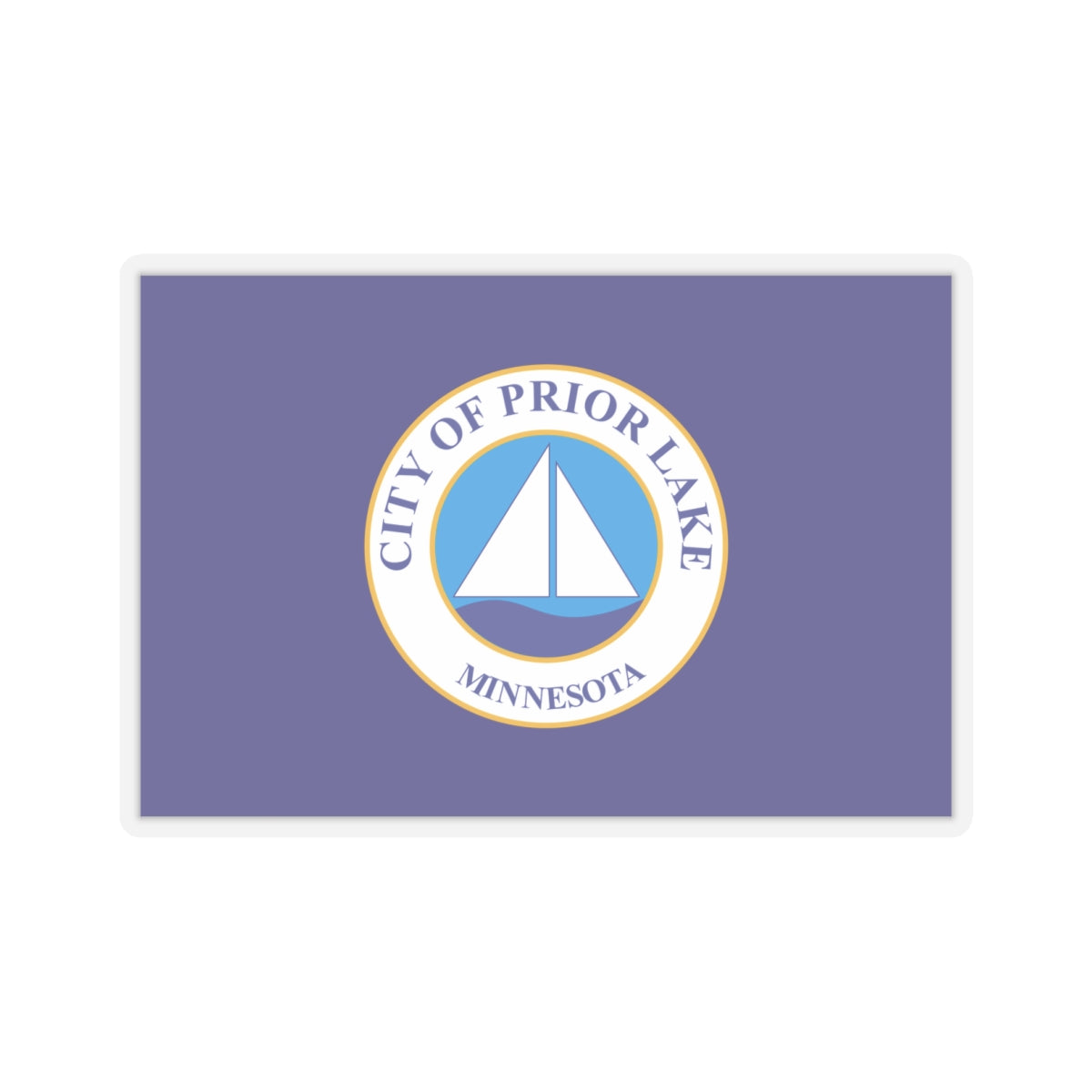 Flag of Prior Lake, Minnesota - STICKER Vinyl Kiss-Cut Decal