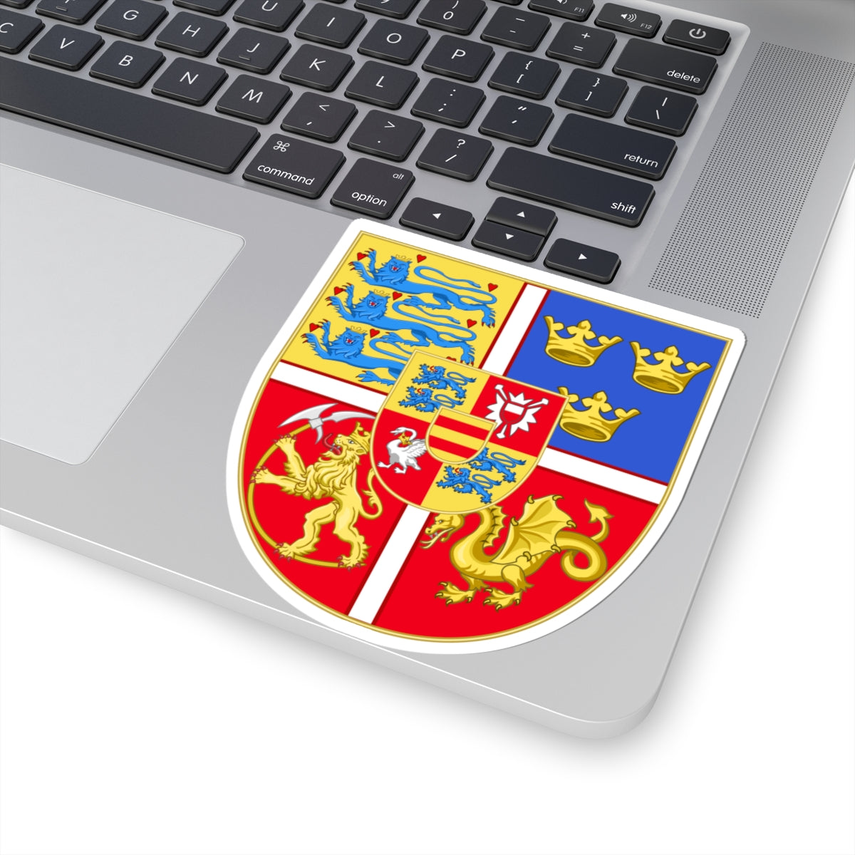 Armoiries de la princesse Dorothée de Danemark 1520-1560 (Denmark) (Coat of Arms) STICKER Vinyl Kiss-Cut Decal