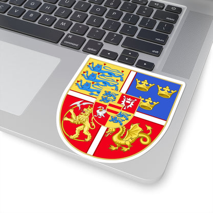 Armoiries de la princesse Dorothée de Danemark 1520-1560 (Denmark) (Coat of Arms) STICKER Vinyl Kiss-Cut Decal