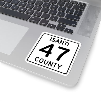 Isanti County 47 MN (Minnesota) (Road Sign) STICKER Vinyl Kiss-Cut Decal