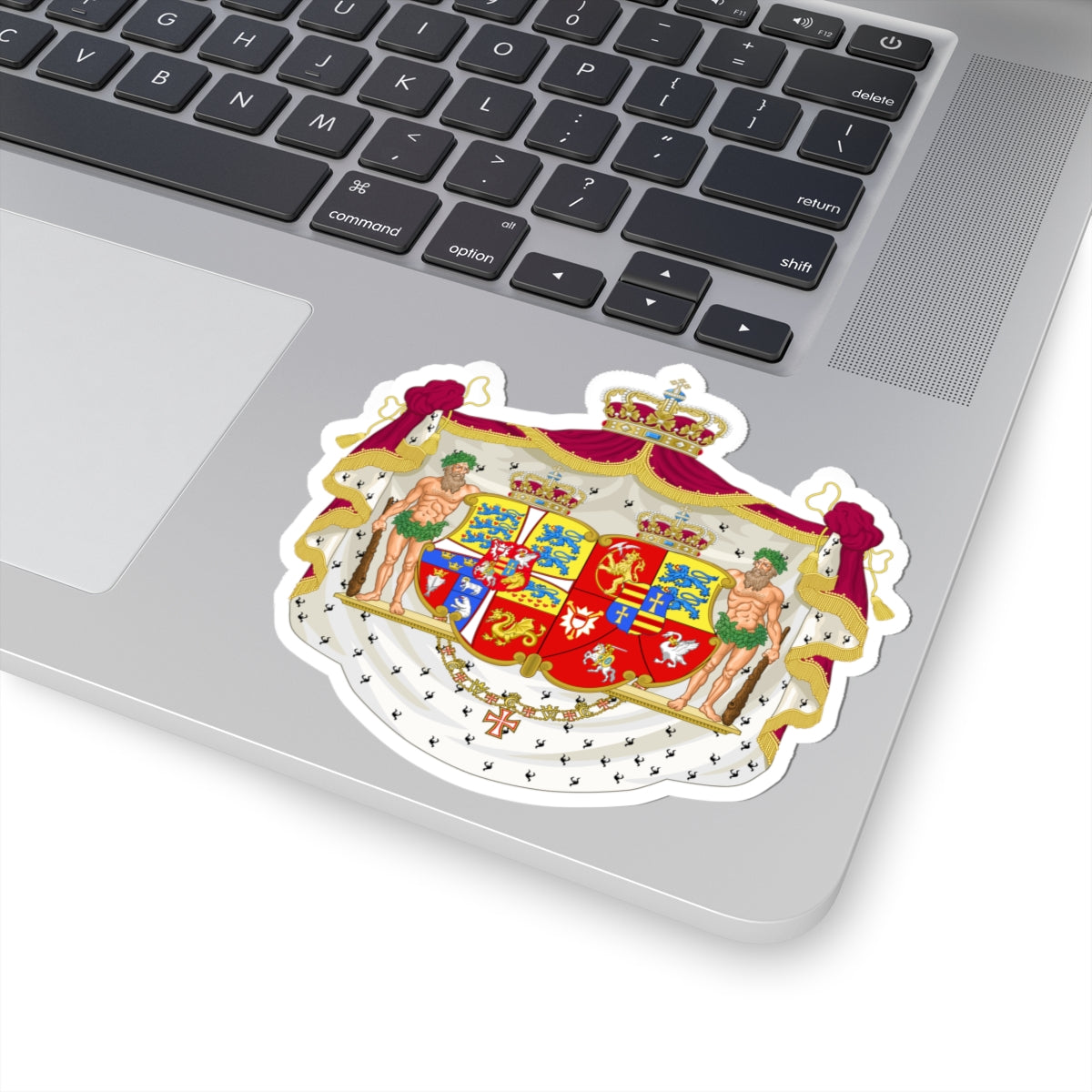 Armoiries de Caroline-Amélie de Schleswig-Holstein reine de Danemark (Denmark) (Coat of Arms) STICKER Vinyl Kiss-Cut Decal