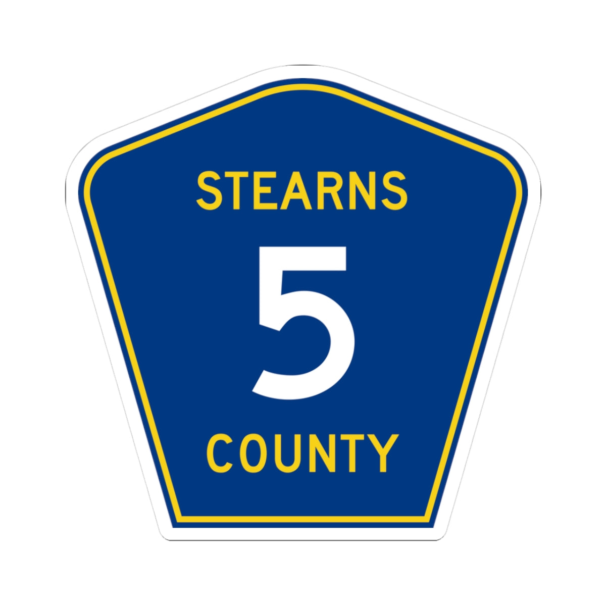 Stearns County Route 5 (Minnesota) (Road Sign) STICKER Vinyl Kiss-Cut Decal