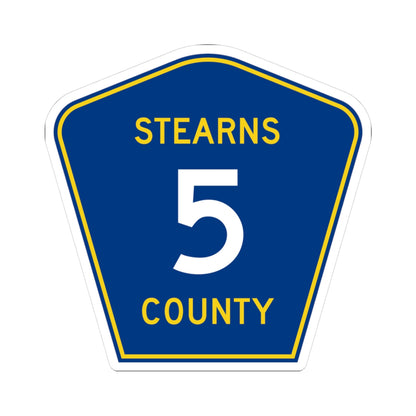 Stearns County Route 5 (Minnesota) (Road Sign) STICKER Vinyl Kiss-Cut Decal
