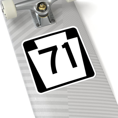 PA-71 (Pennsylvania) (Road Sign) STICKER Vinyl Kiss-Cut Decal
